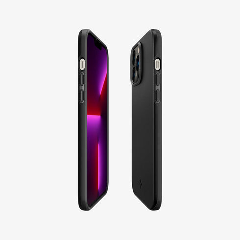 ACS03674 - iPhone 13 Pro Max Case Thin Fit in black showing the back